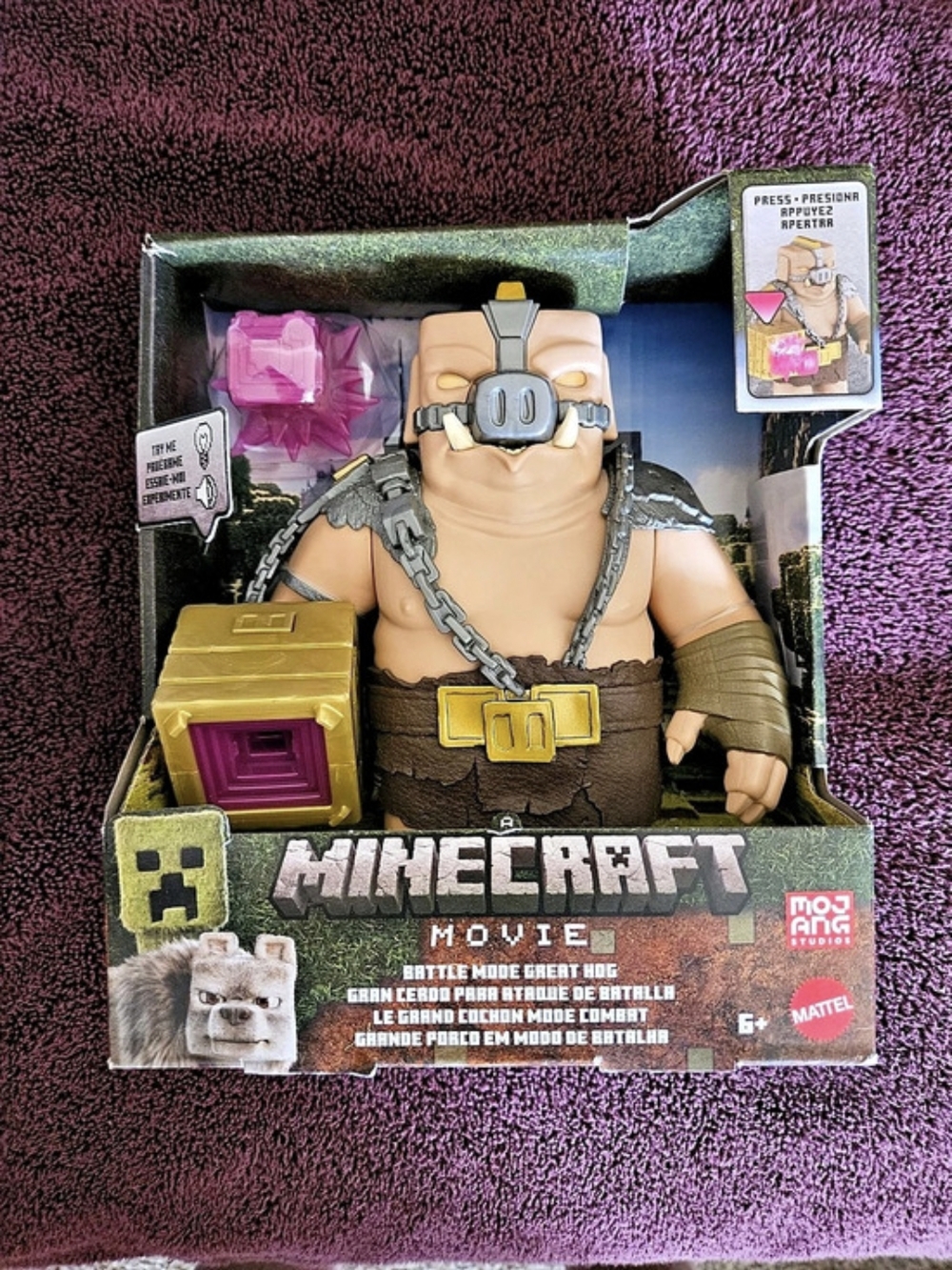Mattel Minecraft Movie Battle Mode Great Hog Action Figure Set